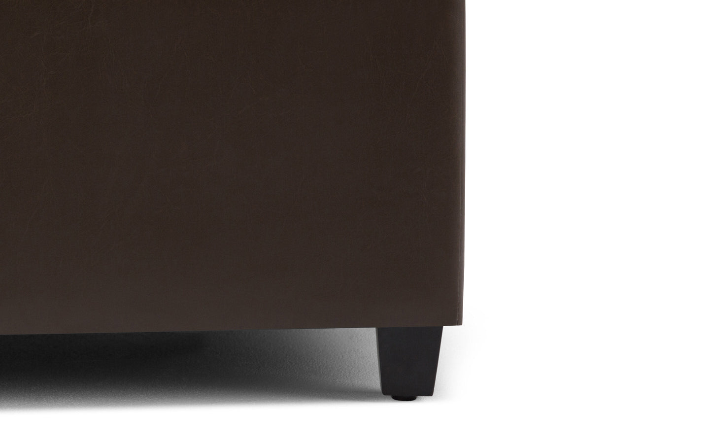 Sienna Storage Ottoman in Vegan Leather