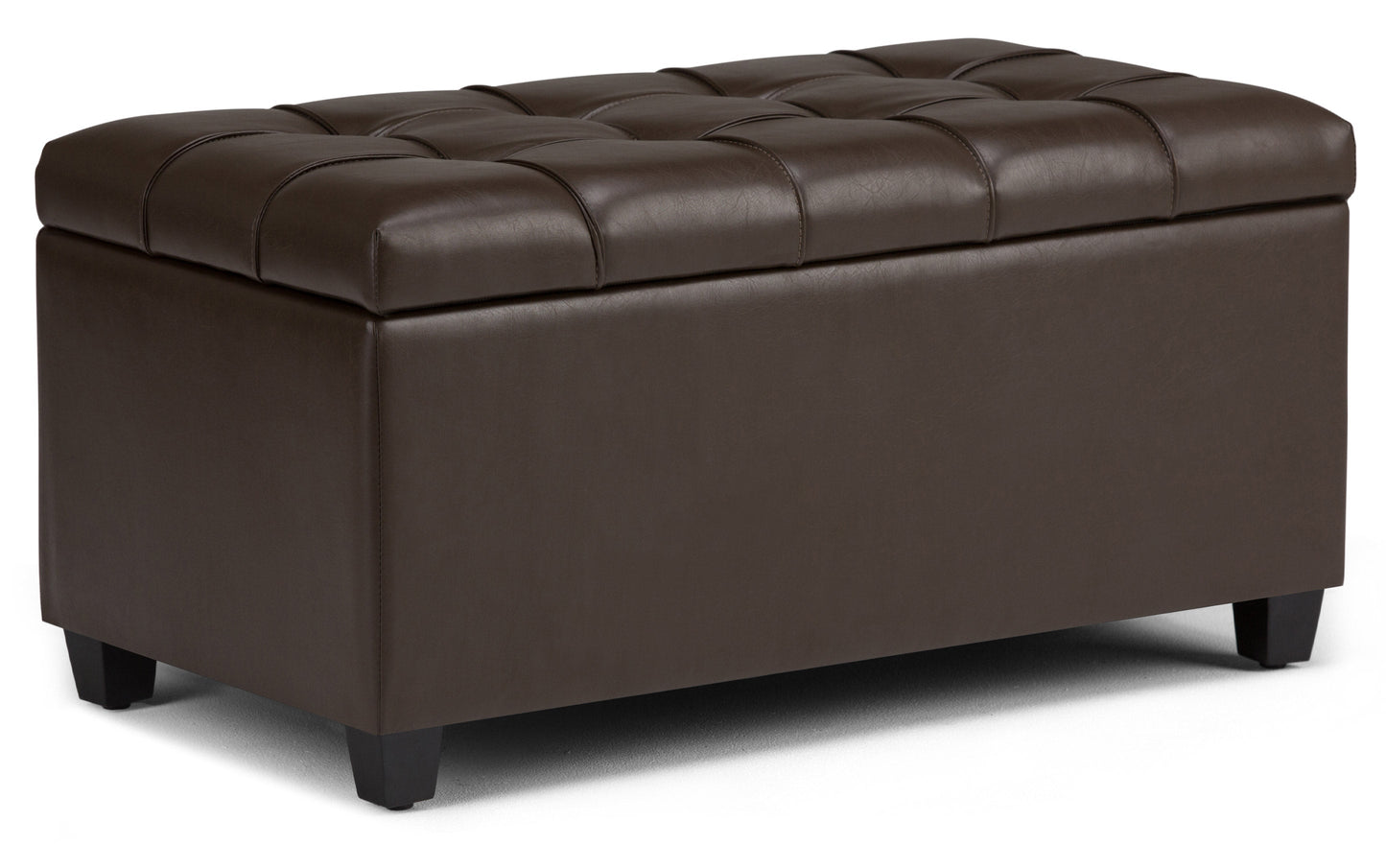 Sienna Storage Ottoman in Vegan Leather