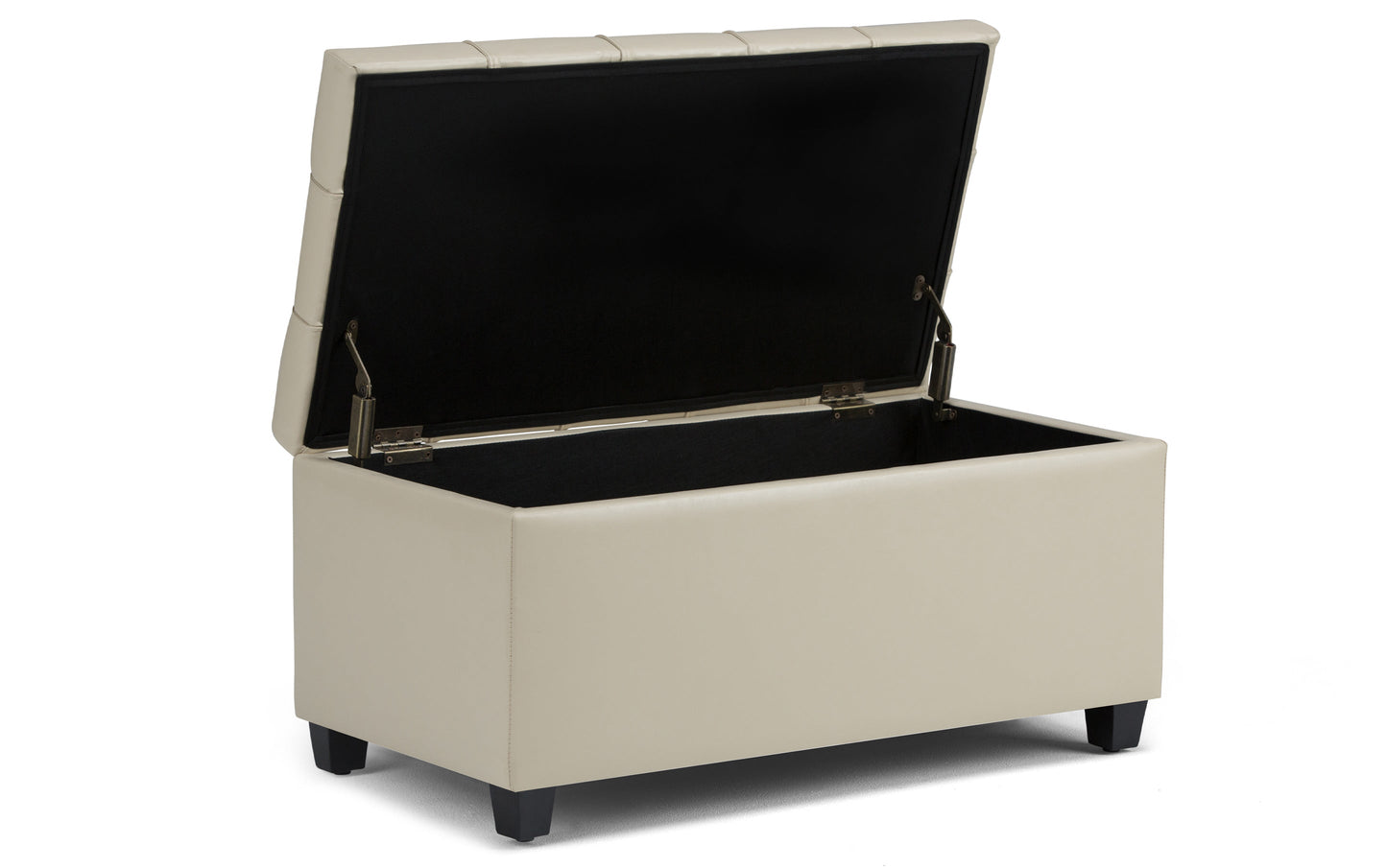 Sienna Storage Ottoman in Vegan Leather