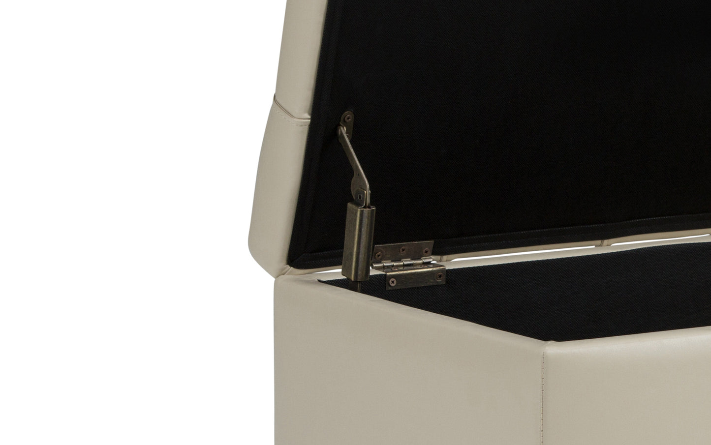 Sienna Storage Ottoman in Vegan Leather