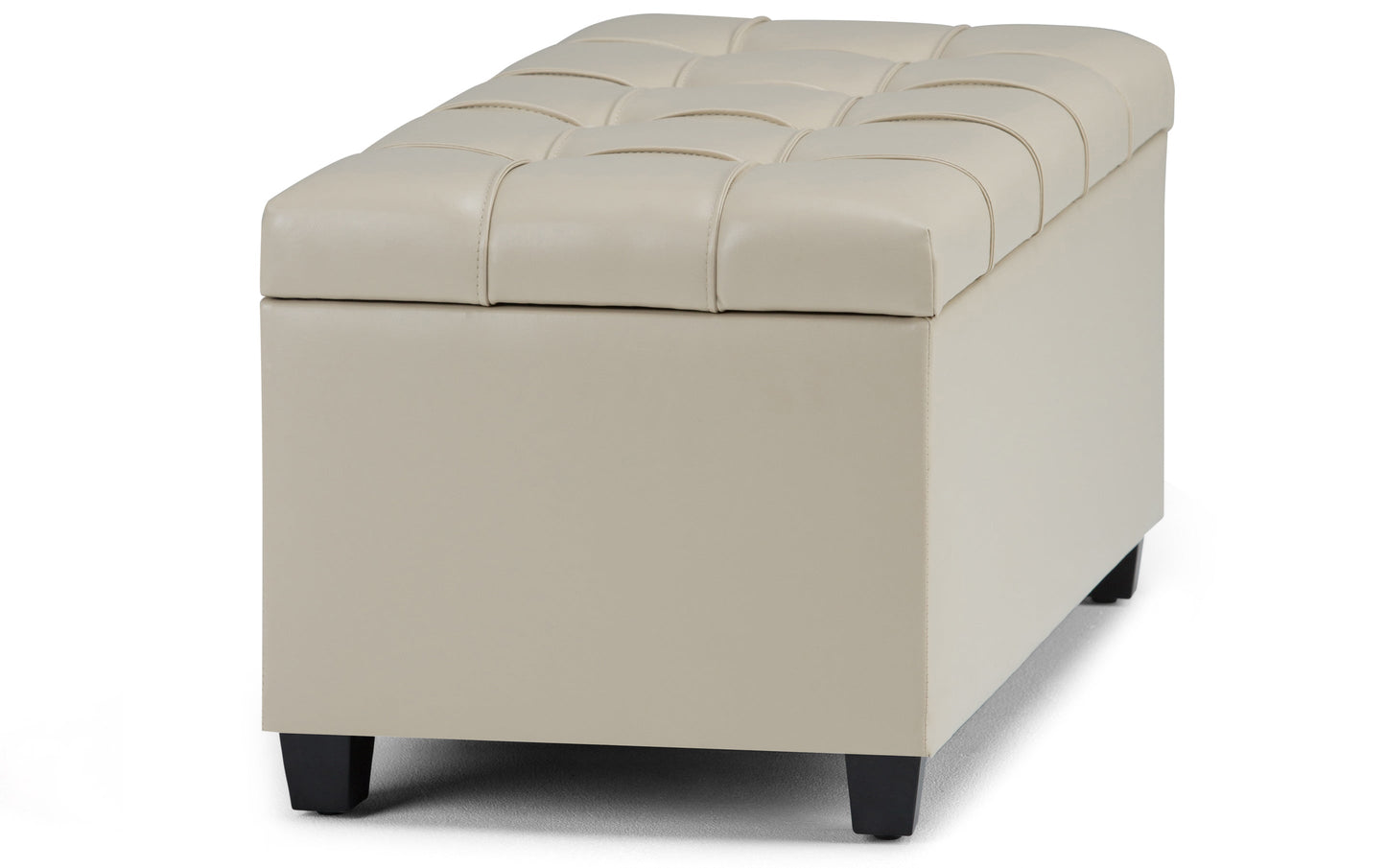 Sienna Storage Ottoman in Vegan Leather