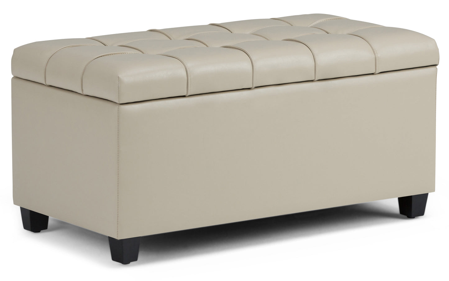 Sienna Storage Ottoman in Vegan Leather