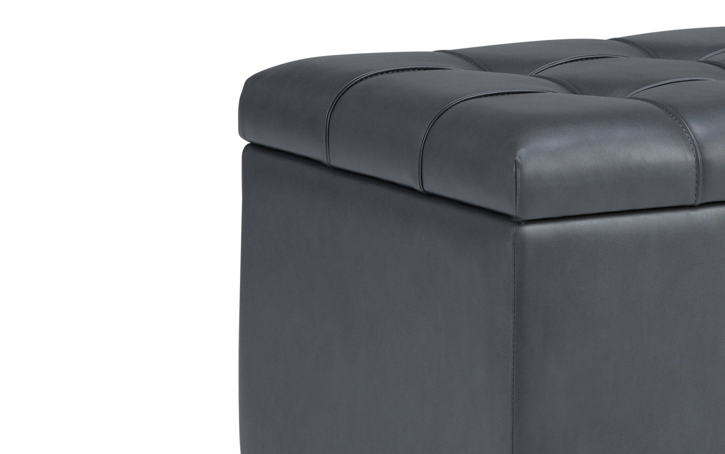 Sienna Storage Ottoman in Vegan Leather
