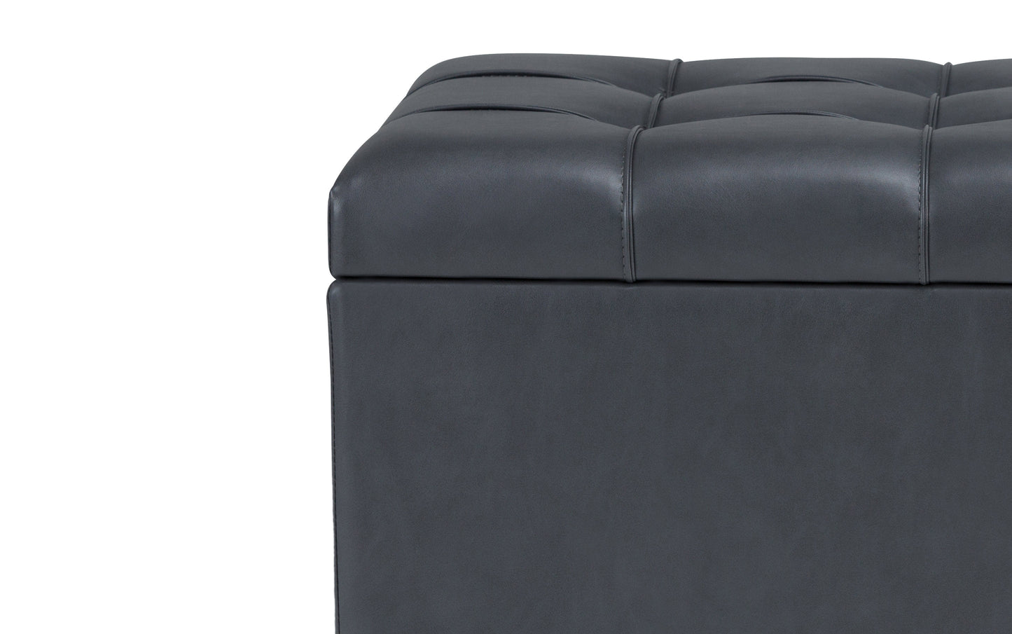 Sienna Storage Ottoman in Vegan Leather