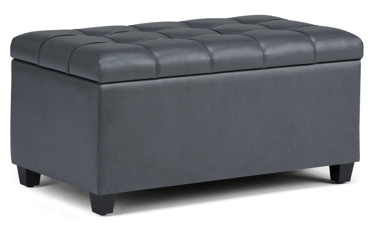 Sienna Storage Ottoman in Vegan Leather