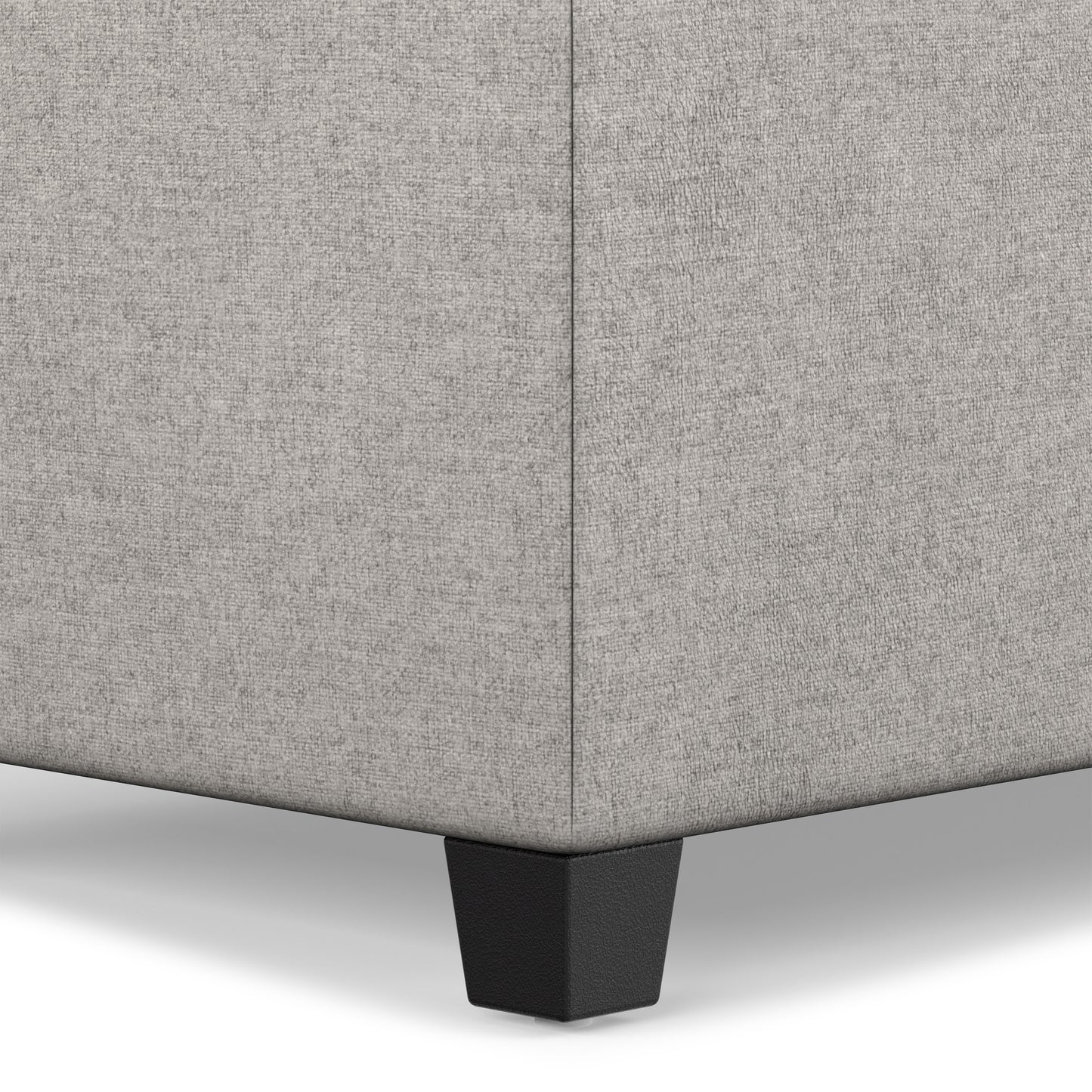 Cloud Grey Linen Style Fabric | Sienna Storage Ottoman in Linen