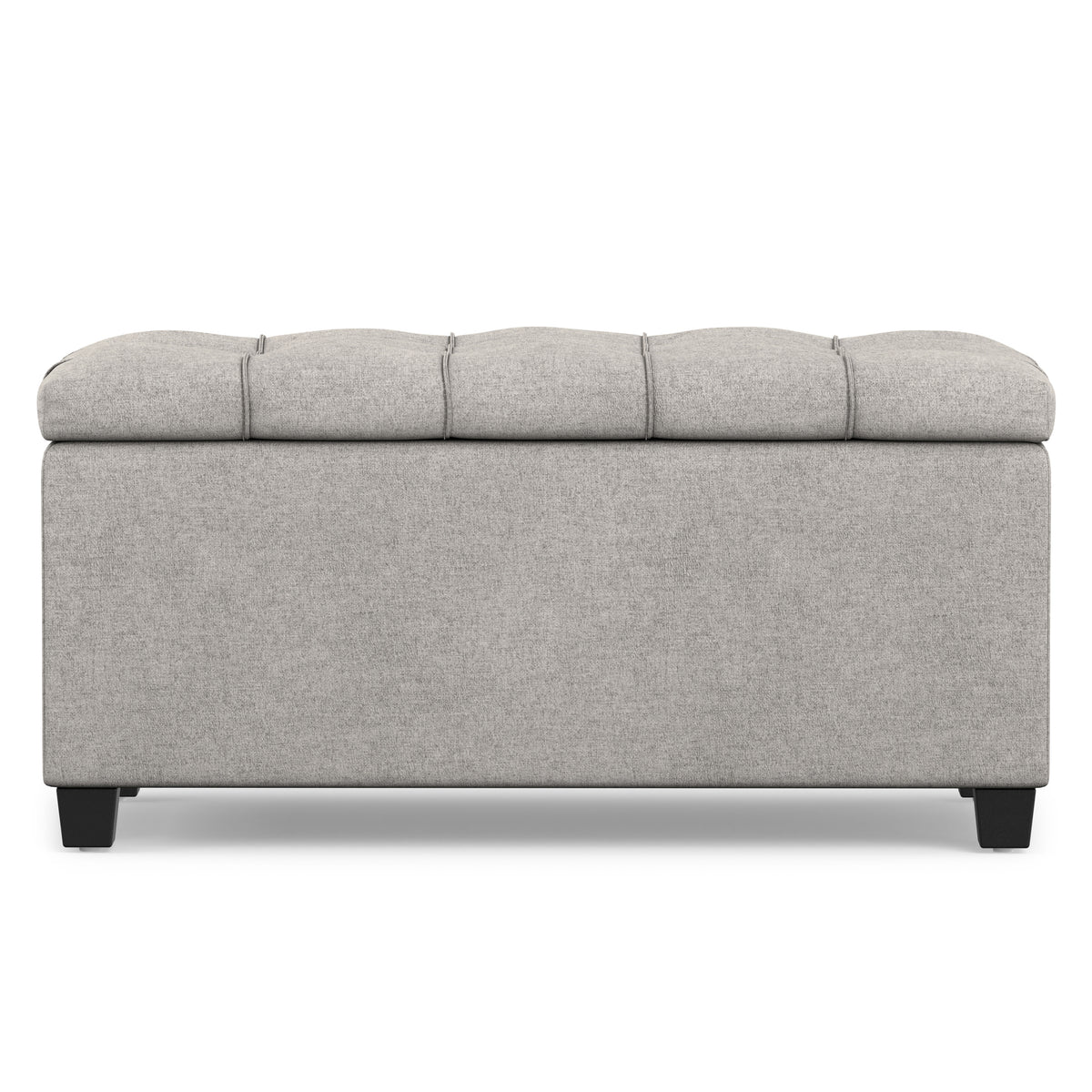 Cloud Grey Linen Style Fabric | Sienna Storage Ottoman in Linen