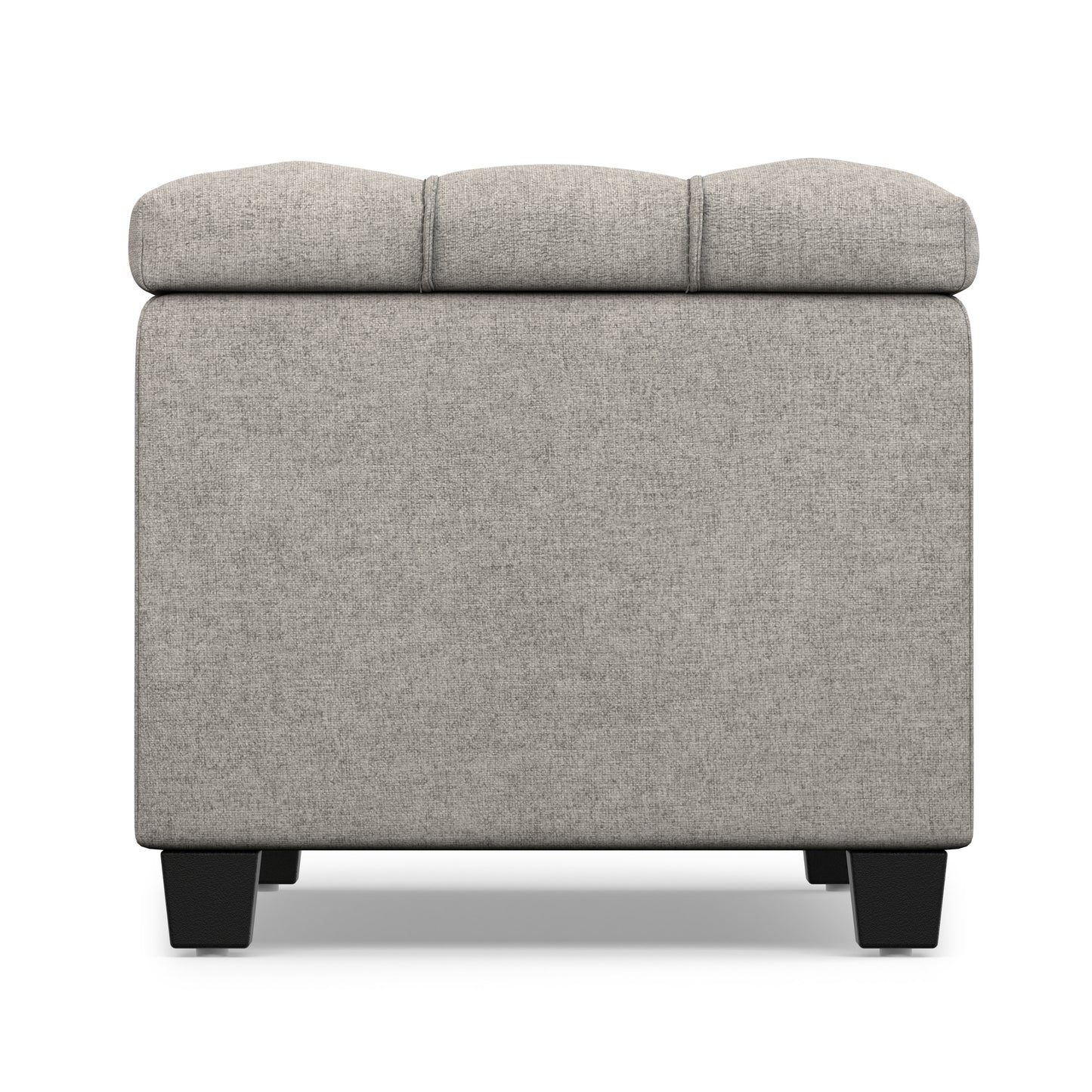 Cloud Grey Linen Style Fabric | Sienna Storage Ottoman in Linen