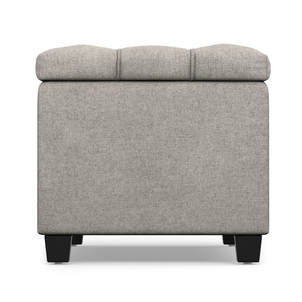 Cloud Grey Linen Style Fabric | Sienna Storage Ottoman in Linen