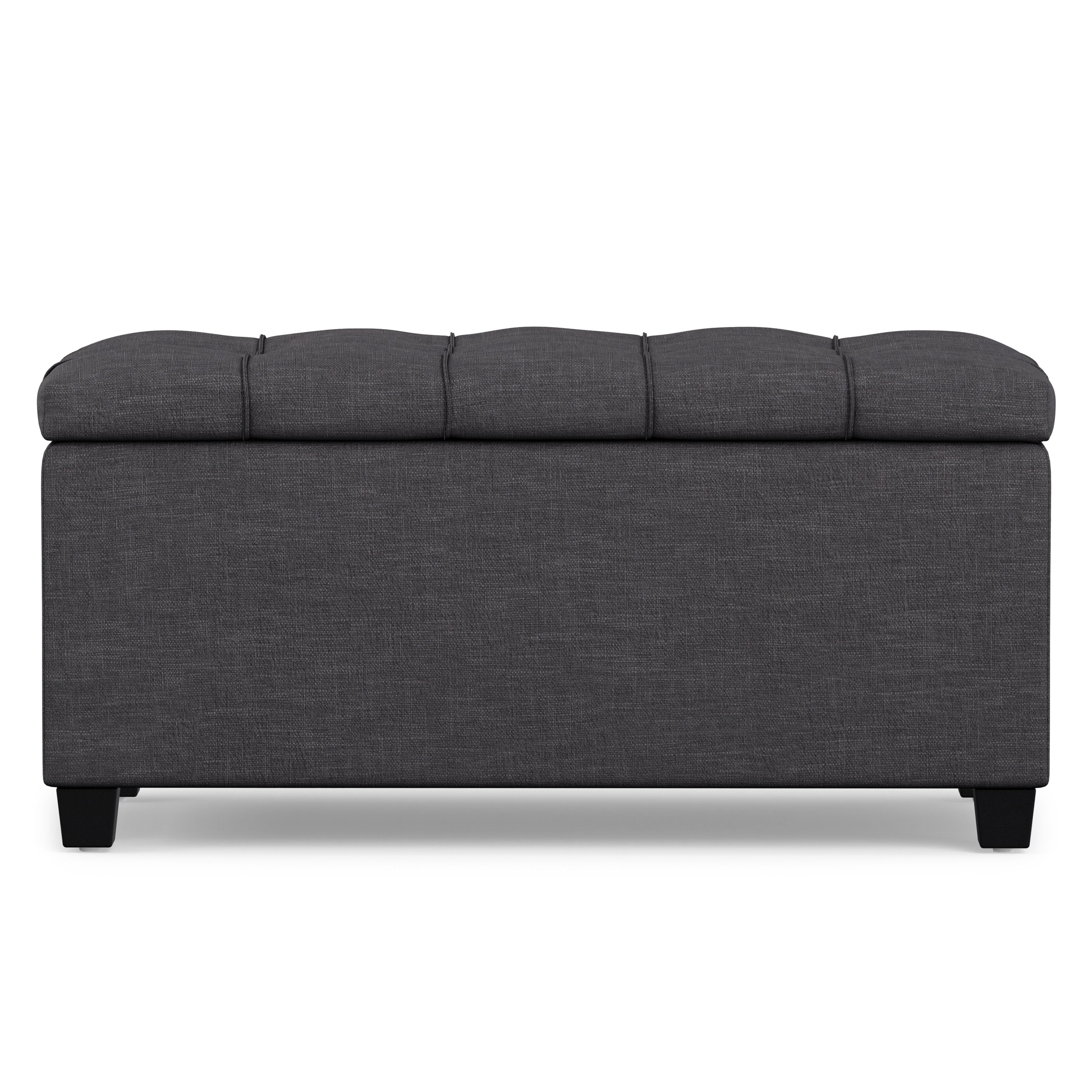 Linen Storage Ottoman | Sienna Storage Ottoman Bench – Simpli Home