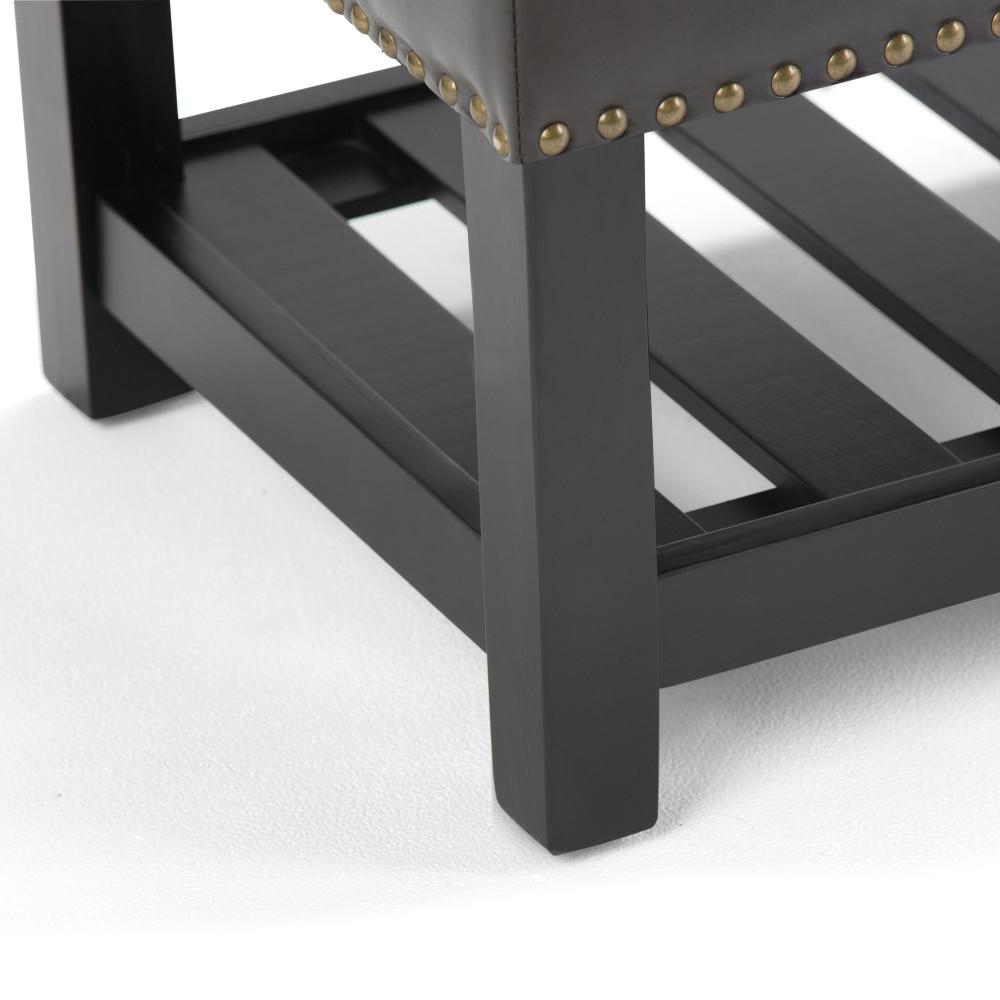 Tanners Brown Vegan Leather | Lomond Storage Ottoman Bench