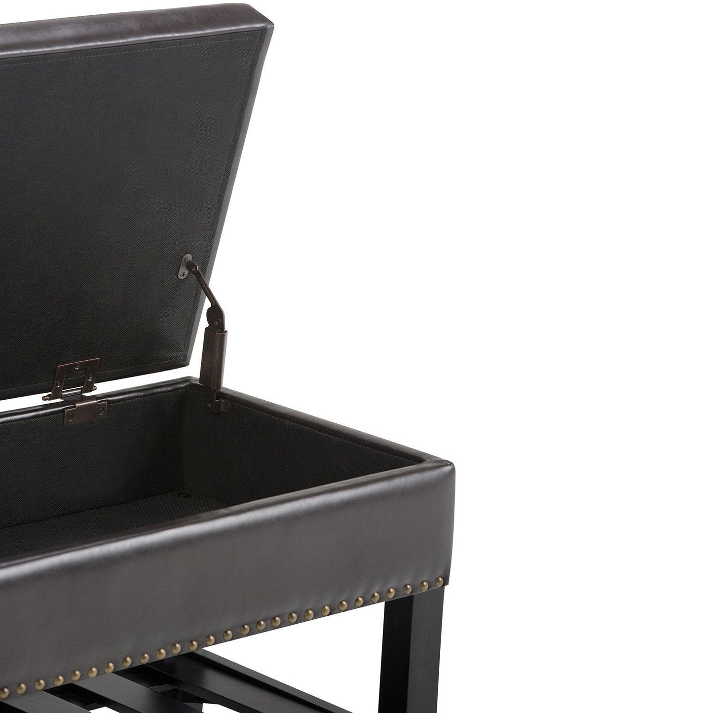 Tanners Brown Vegan Leather | Lomond Storage Ottoman Bench