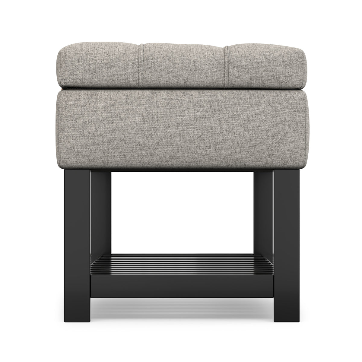 Cloud Grey Linen Style Fabric | Saxon Storage Ottoman Bench