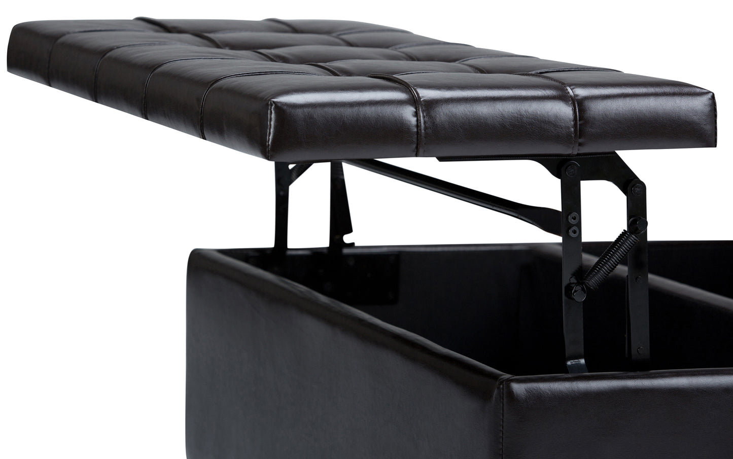 Tanners Brown Vegan Leather | Harrison Coffee Table Storage Ottoman