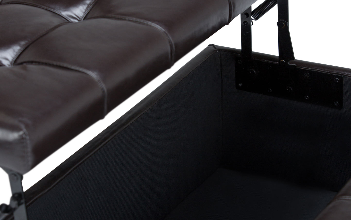 Tanners Brown Vegan Leather | Harrison Coffee Table Storage Ottoman