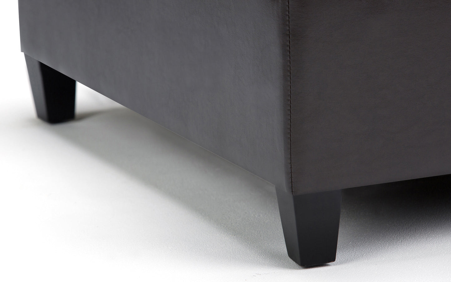 Tanners Brown Vegan Leather | Harrison Coffee Table Storage Ottoman