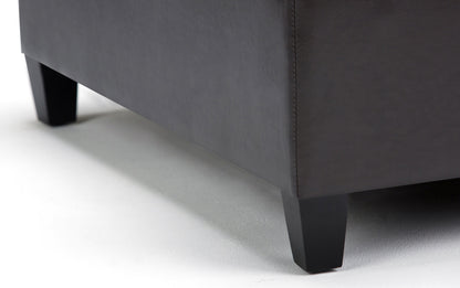 Tanners Brown Vegan Leather | Harrison Coffee Table Storage Ottoman