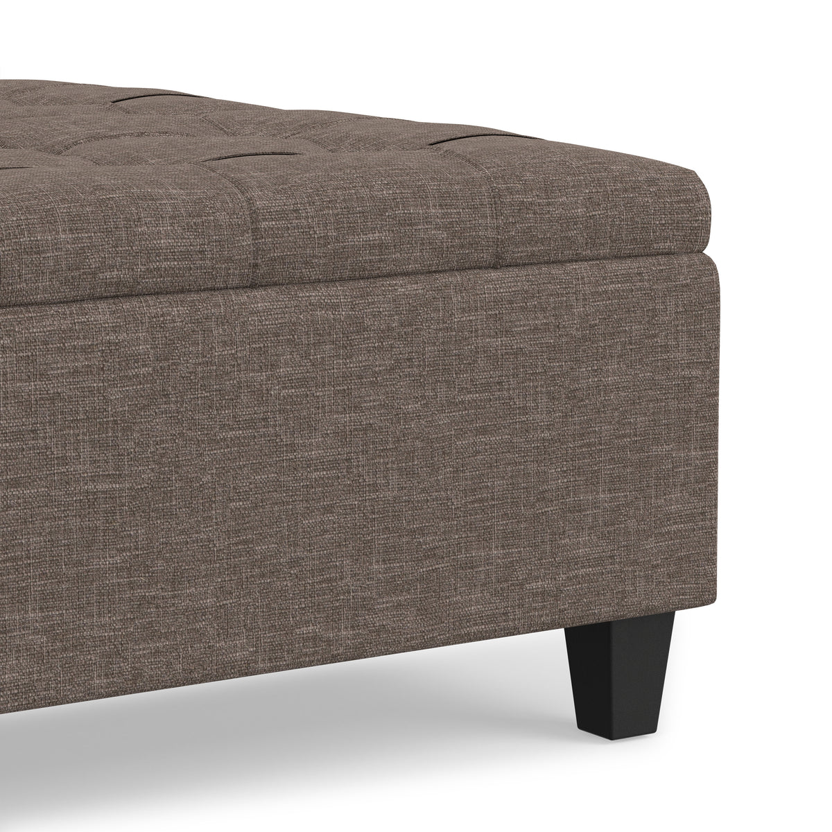 Fawn Brown Linen Style Fabric | Harrison Coffee Table Storage Ottoman