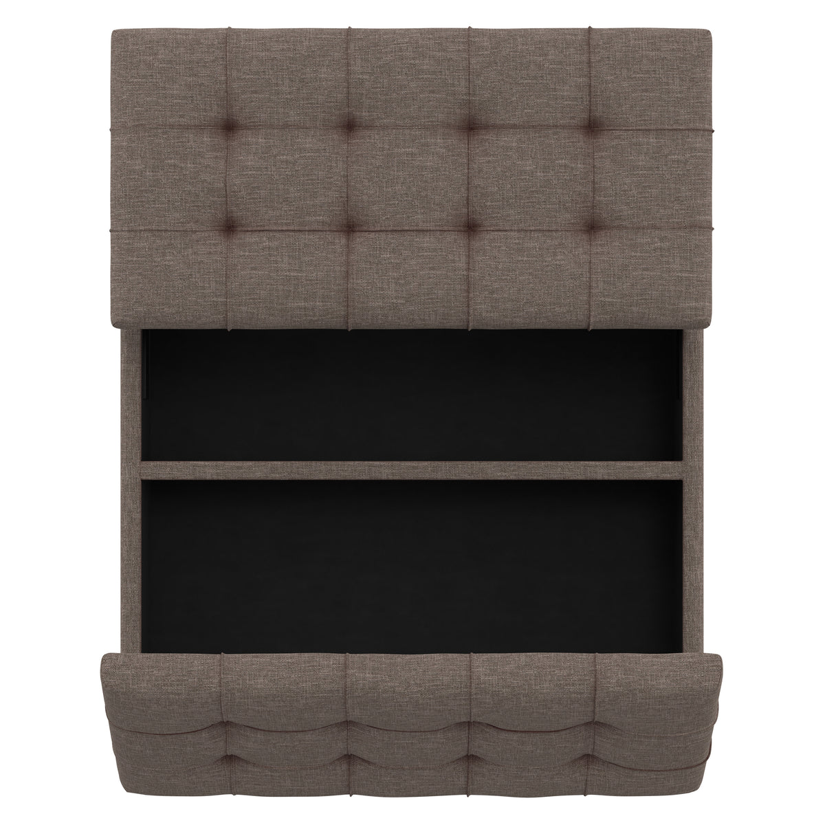 Fawn Brown Linen Style Fabric | Harrison Coffee Table Storage Ottoman