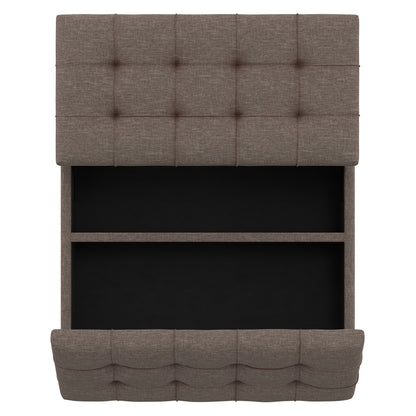 Fawn Brown Linen Style Fabric | Harrison Coffee Table Storage Ottoman