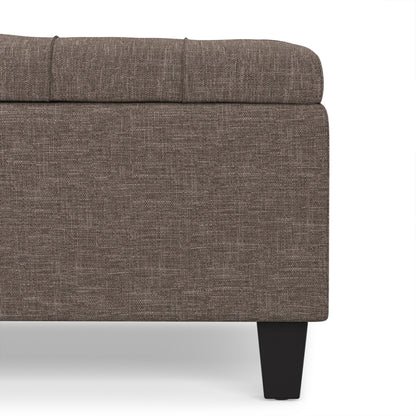 Fawn Brown Linen Style Fabric | Harrison Coffee Table Storage Ottoman