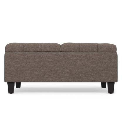 Fawn Brown Linen Style Fabric | Harrison Coffee Table Storage Ottoman