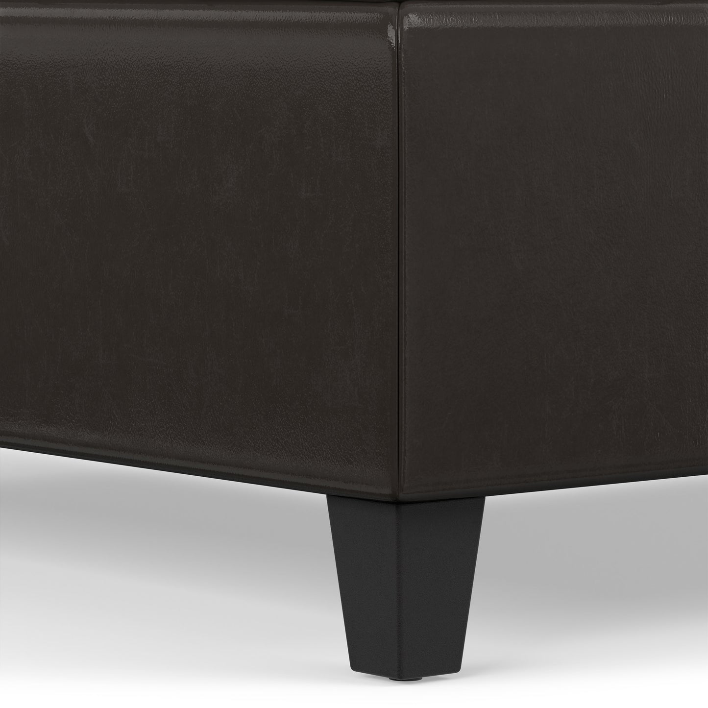 Tanners Brown Vegan Leather | Harrison Coffee Table Storage Ottoman
