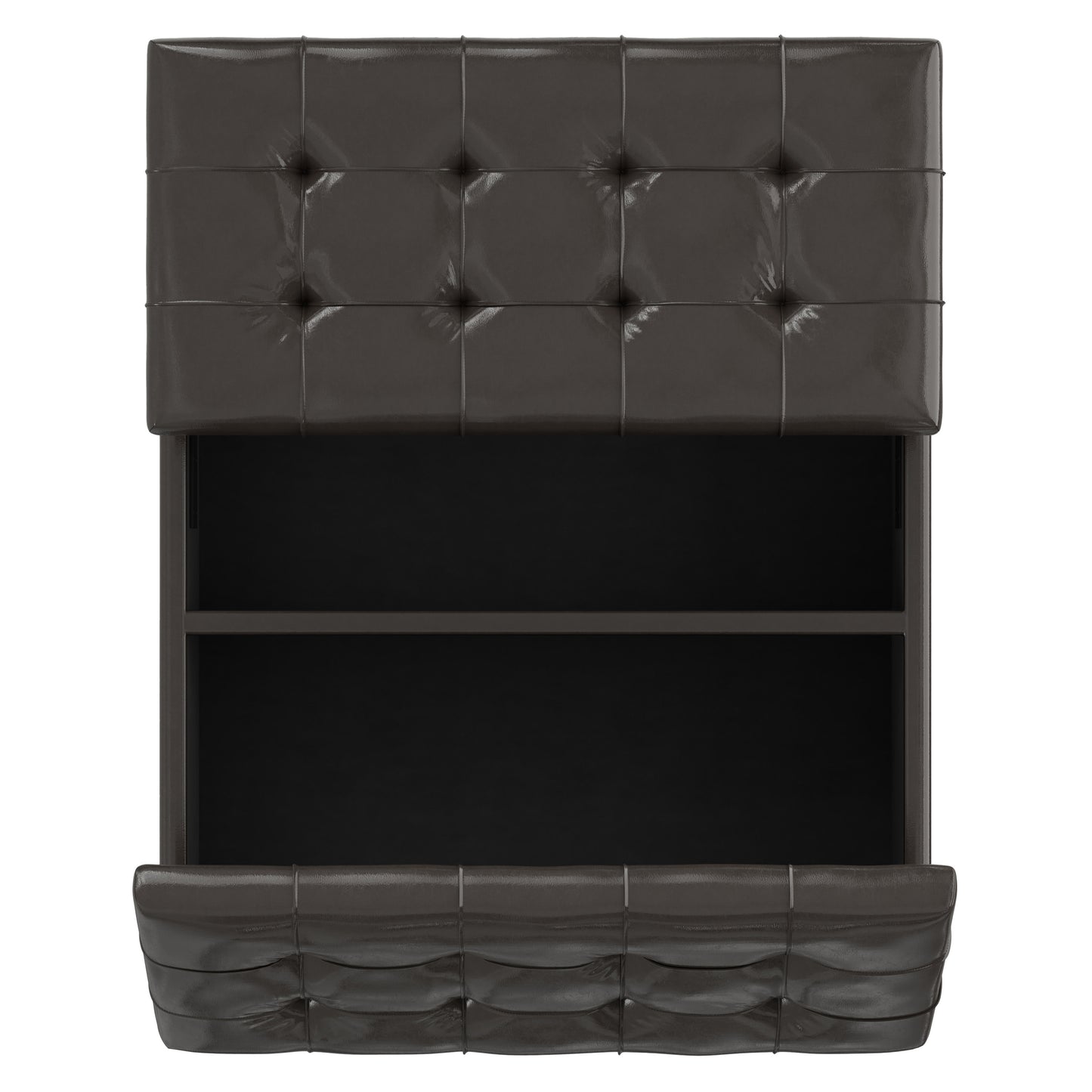 Tanners Brown Vegan Leather | Harrison Coffee Table Storage Ottoman