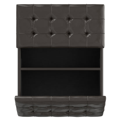 Tanners Brown Vegan Leather | Harrison Coffee Table Storage Ottoman