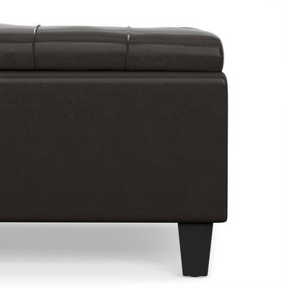 Tanners Brown Vegan Leather | Harrison Coffee Table Storage Ottoman