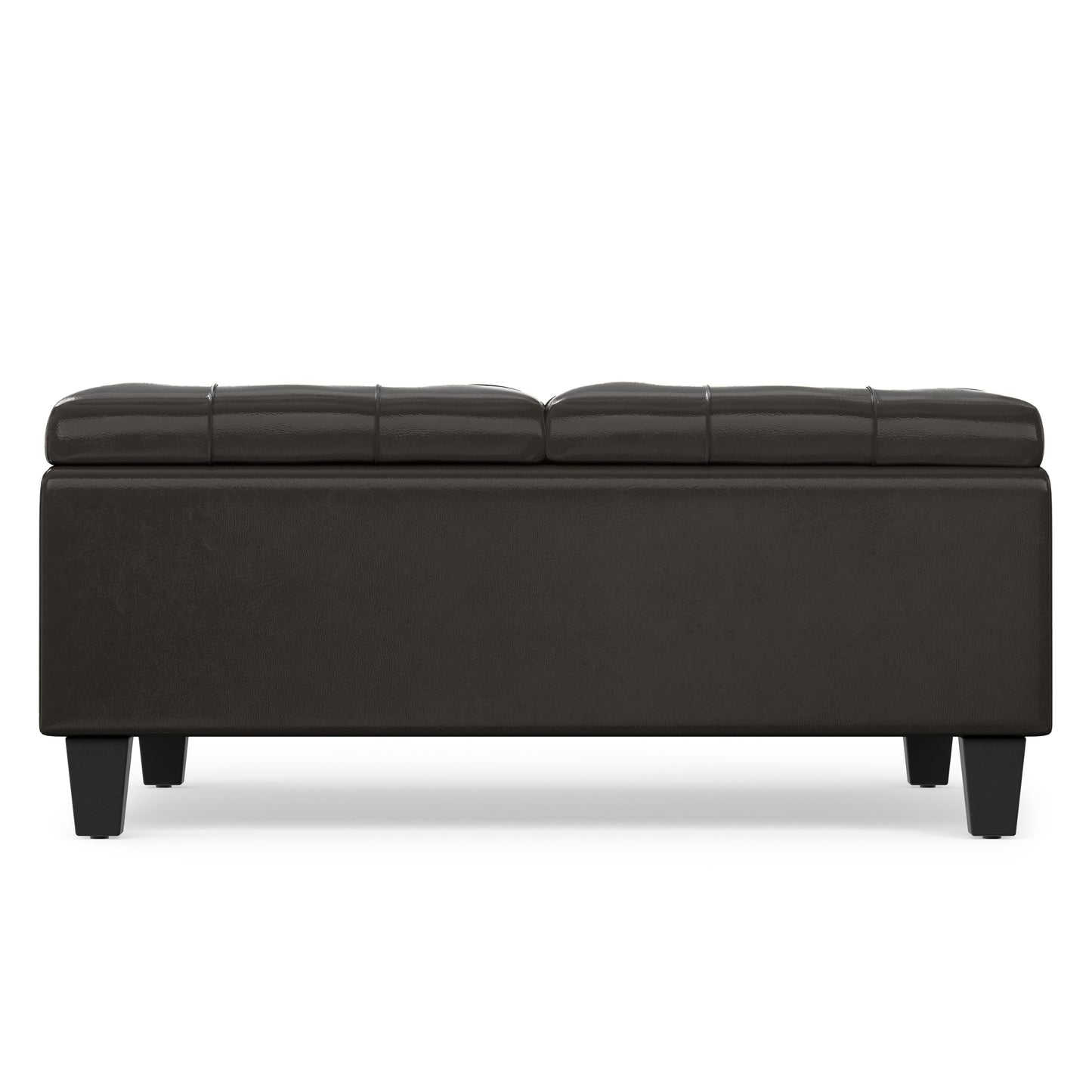 Tanners Brown Vegan Leather | Harrison Coffee Table Storage Ottoman