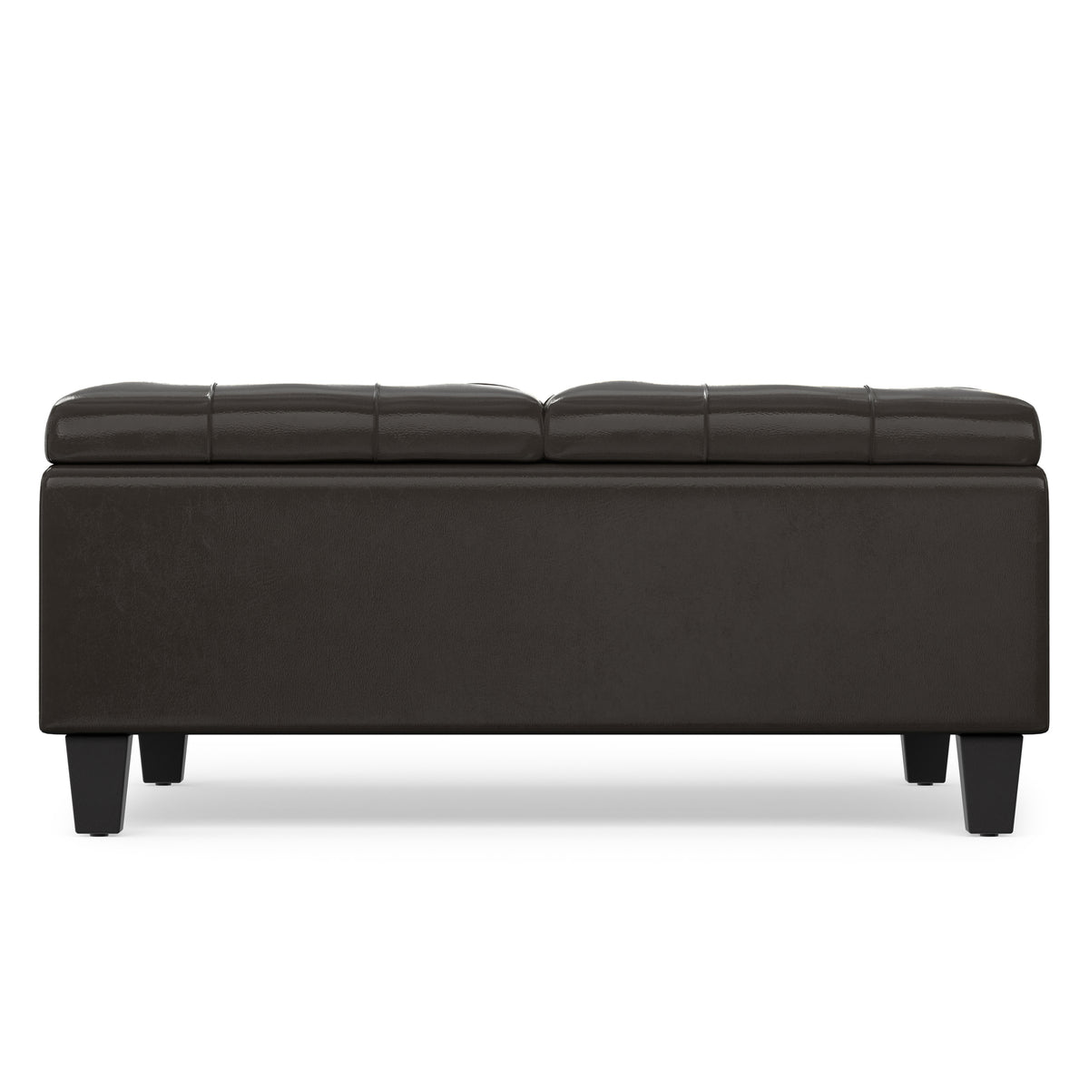Tanners Brown Vegan Leather | Harrison Coffee Table Storage Ottoman