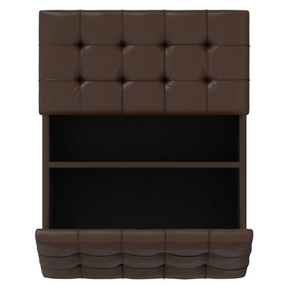 Chocolate Brown Vegan Leather | Harrison Coffee Table Storage Ottoman