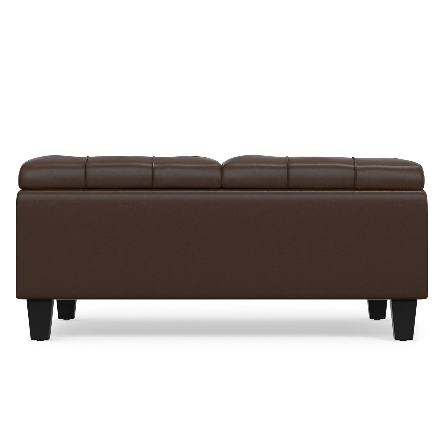 Chocolate Brown Vegan Leather | Harrison Coffee Table Storage Ottoman