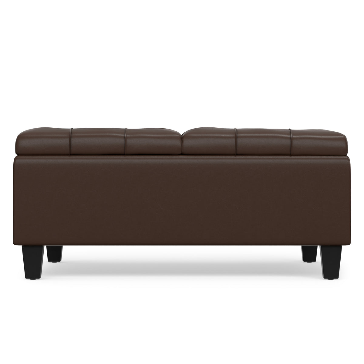 Chocolate Brown Vegan Leather | Harrison Coffee Table Storage Ottoman