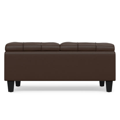 Chocolate Brown Vegan Leather | Harrison Coffee Table Storage Ottoman