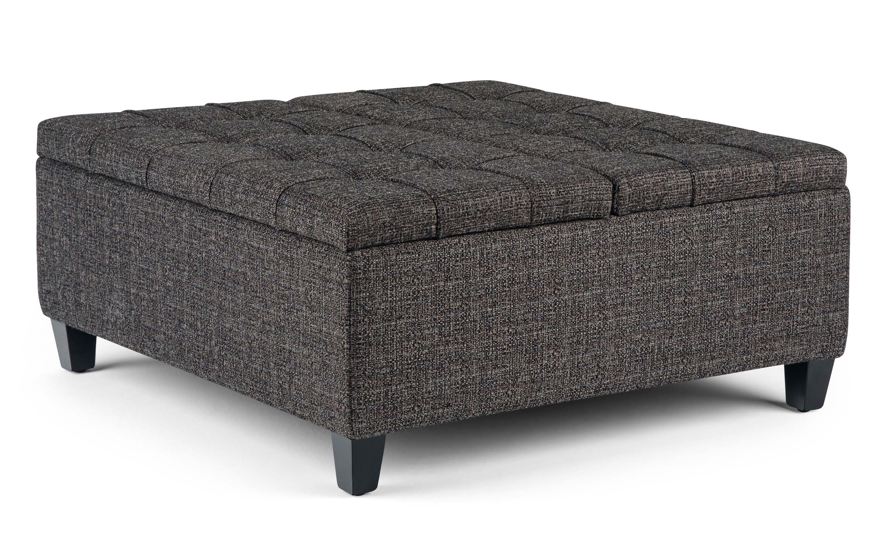 Simpli Home Harrison Coffee Table Storage Ottoman - Thumbnail 2