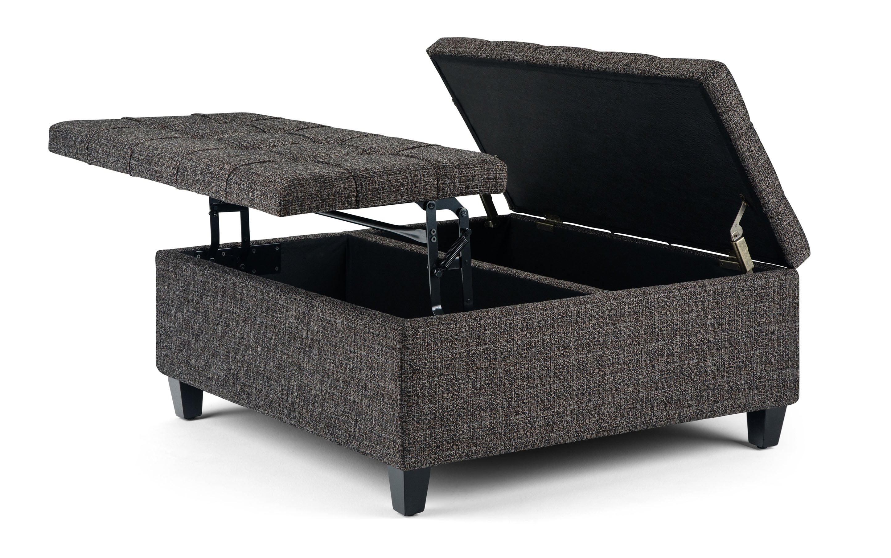 Simpli Home Harrison Coffee Table Storage Ottoman - Thumbnail 5