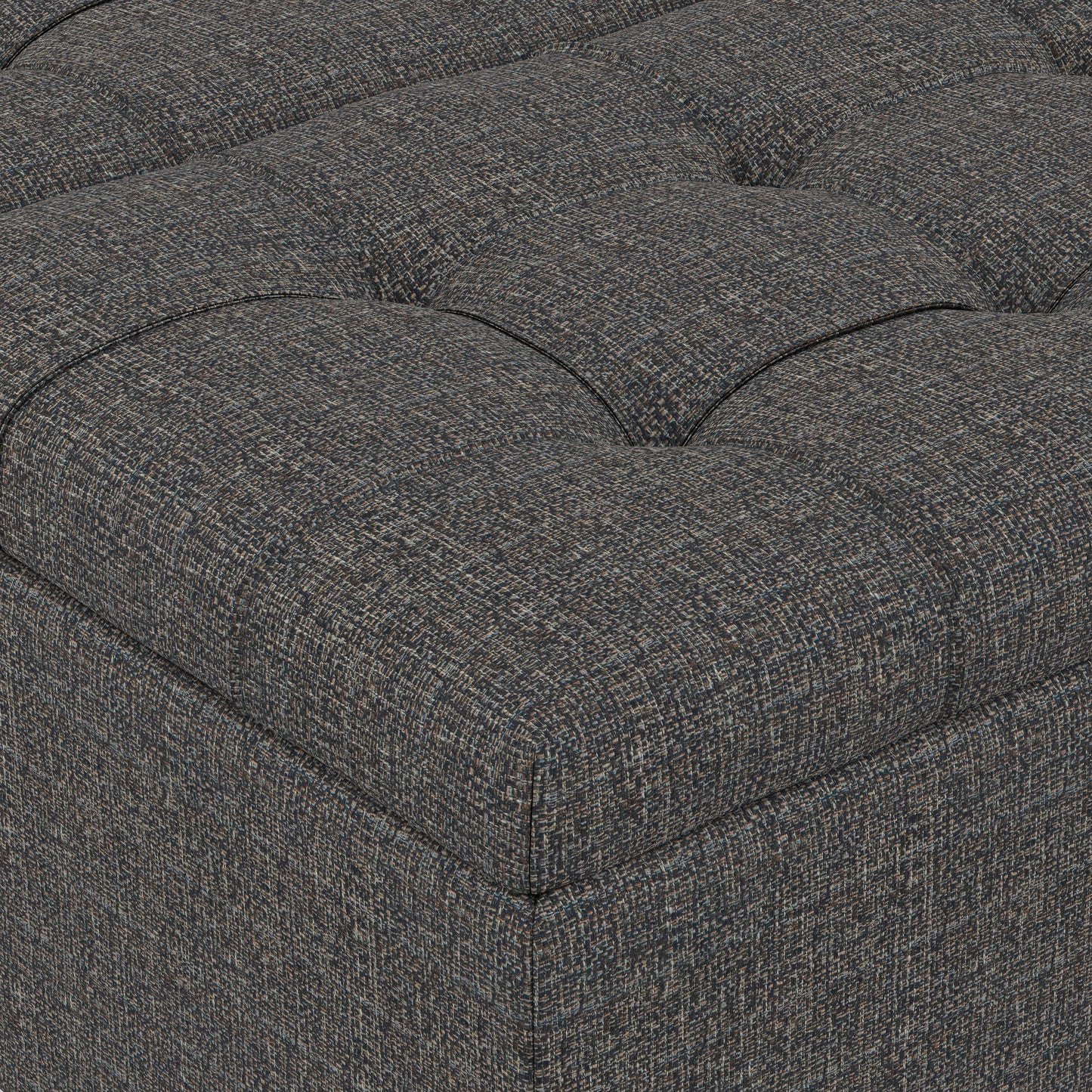 Ebony Tweed Style Fabric | Harrison Coffee Table Ottoman in Tweed