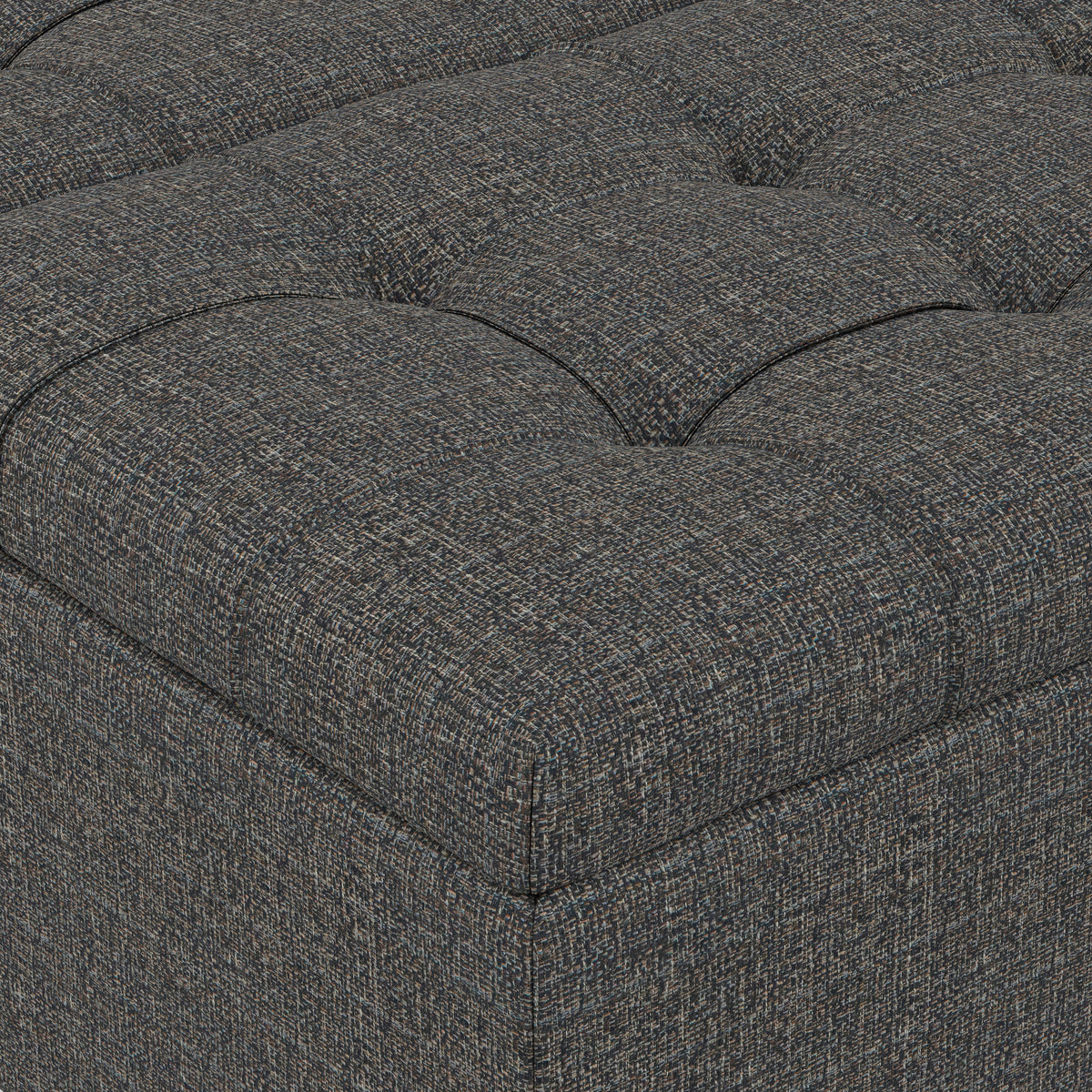 Ebony Tweed Style Fabric | Harrison Coffee Table Ottoman in Tweed