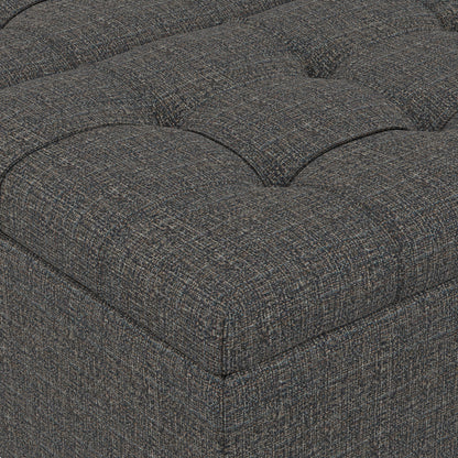 Ebony Tweed Style Fabric | Harrison Coffee Table Ottoman in Tweed