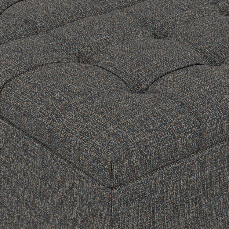 Ebony Tweed Style Fabric | Harrison Coffee Table Ottoman in Tweed
