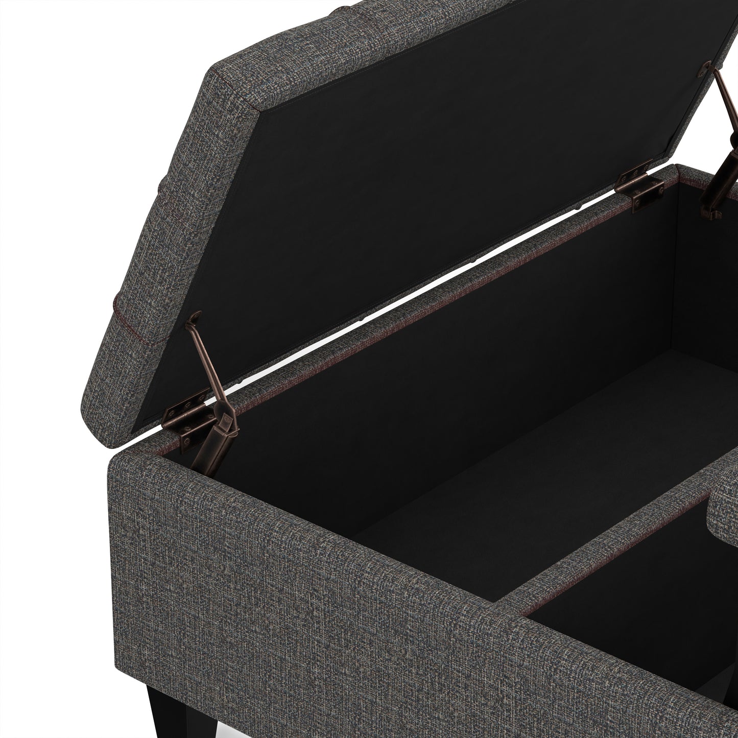 Ebony Tweed Style Fabric | Harrison Coffee Table Ottoman in Tweed