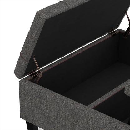 Ebony Tweed Style Fabric | Harrison Coffee Table Ottoman in Tweed