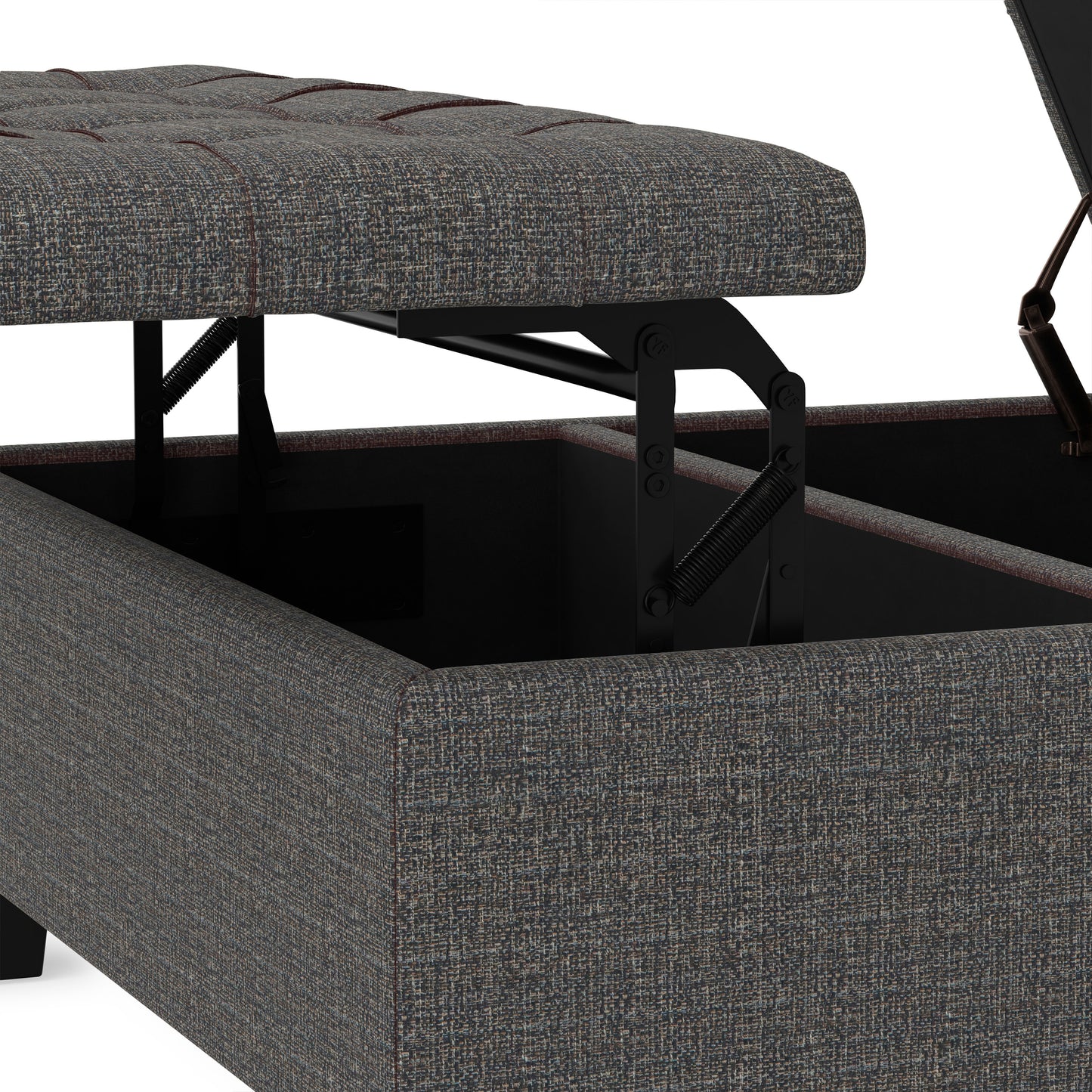 Ebony Tweed Style Fabric | Harrison Coffee Table Ottoman in Tweed