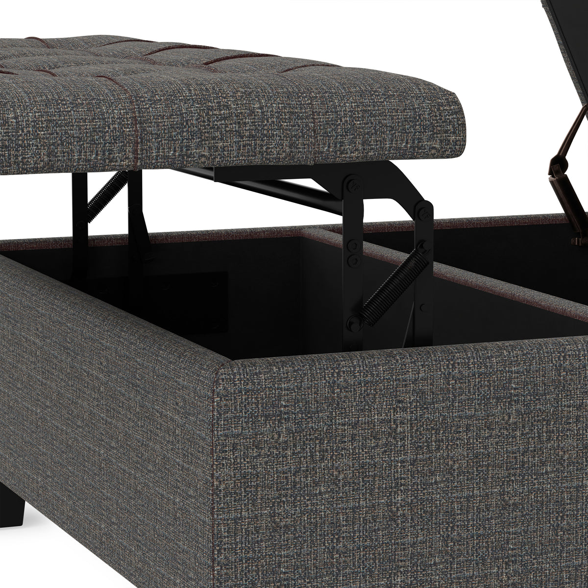 Ebony Tweed Style Fabric | Harrison Coffee Table Ottoman in Tweed