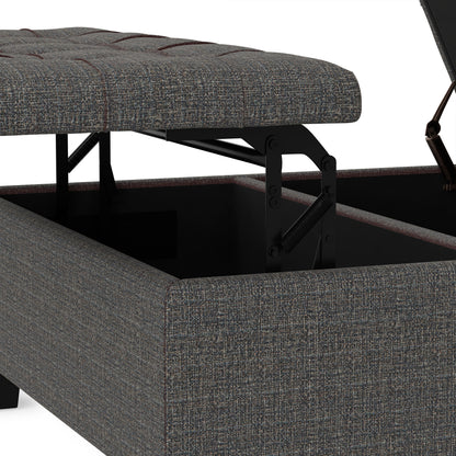 Ebony Tweed Style Fabric | Harrison Coffee Table Ottoman in Tweed