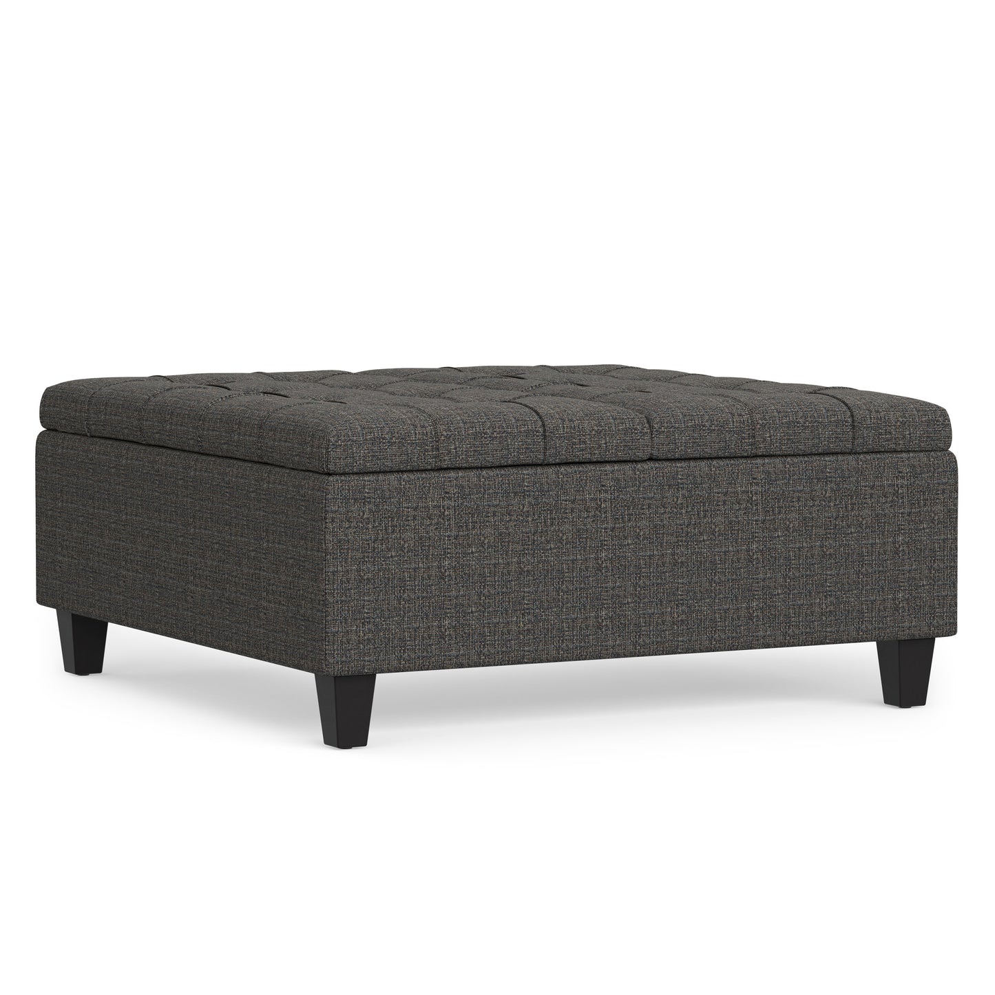 Ebony Tweed Style Fabric | Harrison Coffee Table Ottoman in Tweed