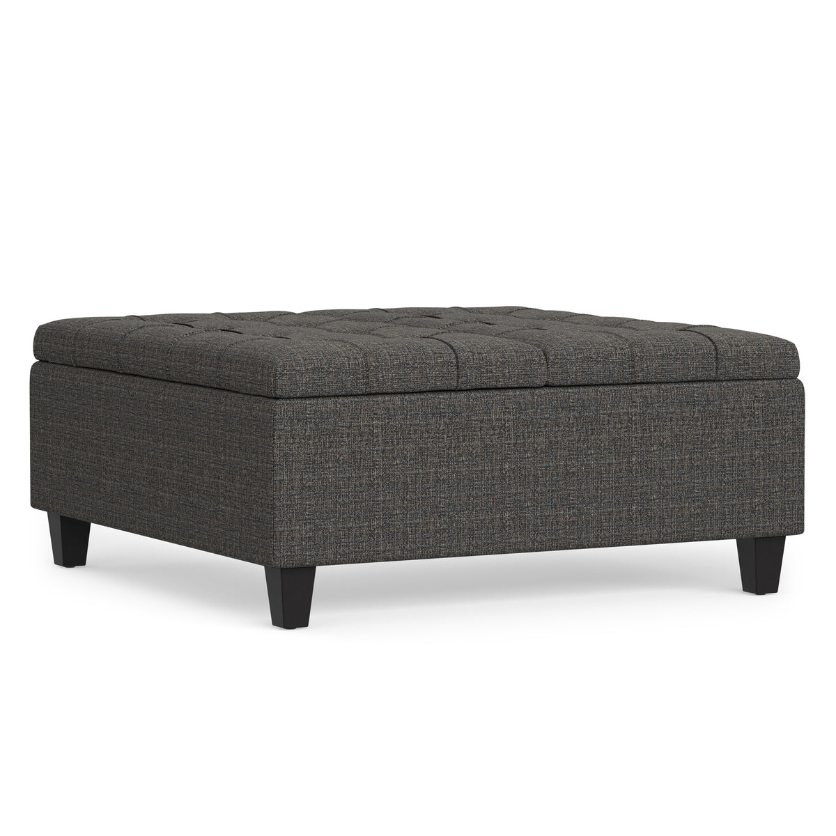 Ebony Tweed Style Fabric | Harrison Coffee Table Ottoman in Tweed