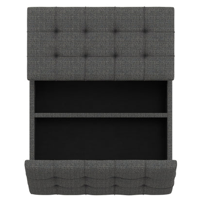 Ebony Tweed Style Fabric | Harrison Coffee Table Ottoman in Tweed